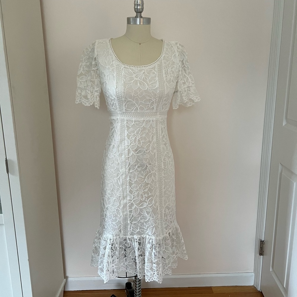 BB Dakota Lace Puff Sleeve Dress